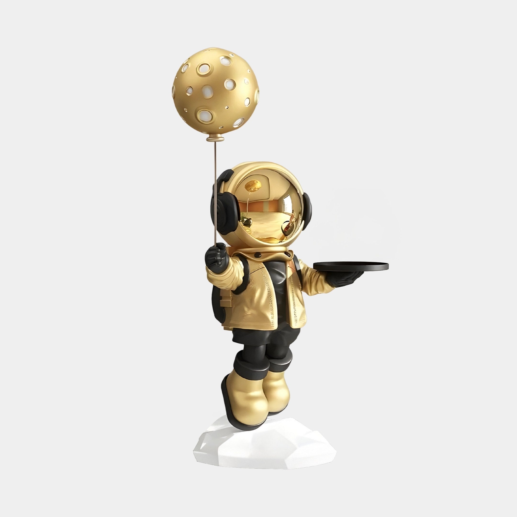 Medium Celestial Gold Astronaut Butler Balloon Sculpture - 80cm