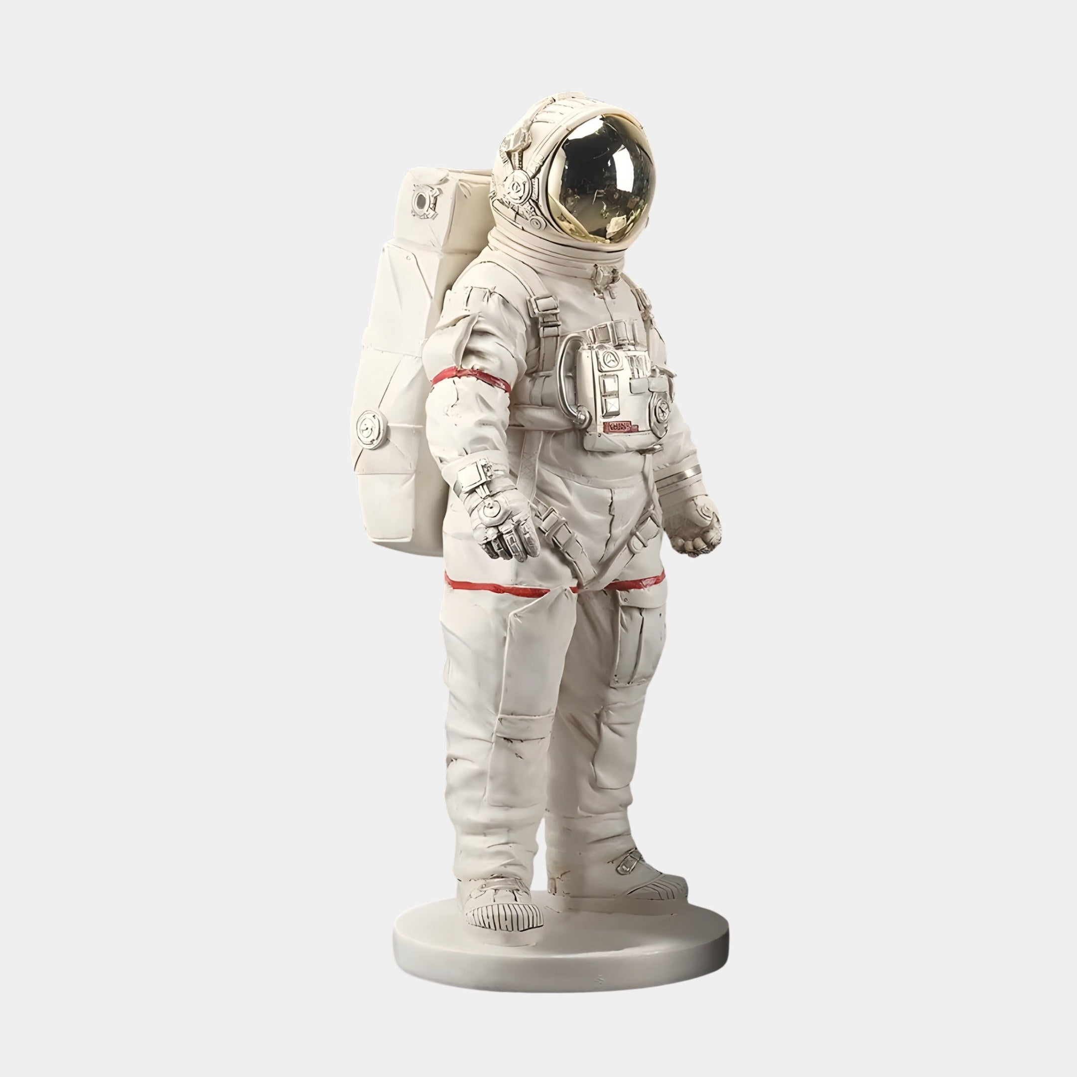 SMALL CLOUD WHITE SPACE ASTRONAUT STANDING SCULPTURE - 58CM