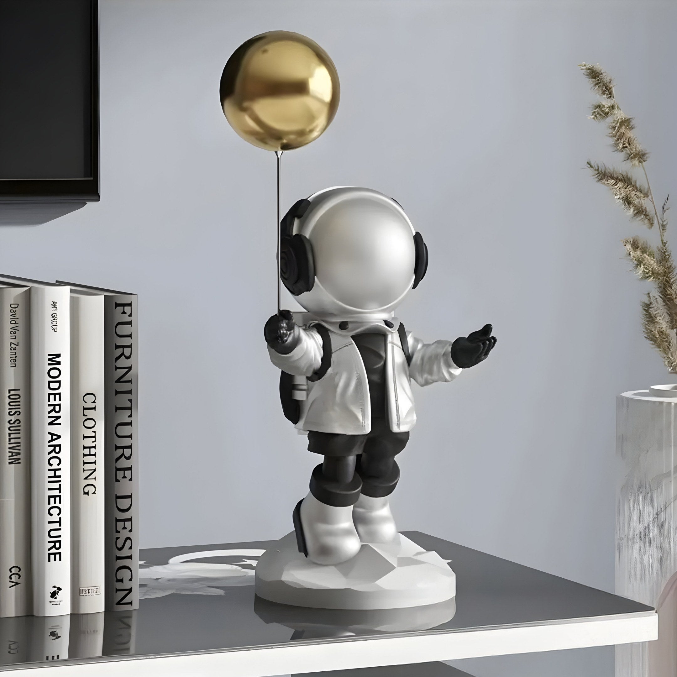 Small Lunar Silver Astronaut Balloon Figure - 42cm